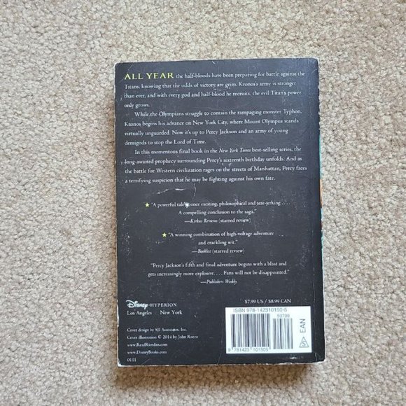 4/$25 Percy Jackson and the Olympians, Book Five: The Last Olympian - Paperback - Picture 5 of 6